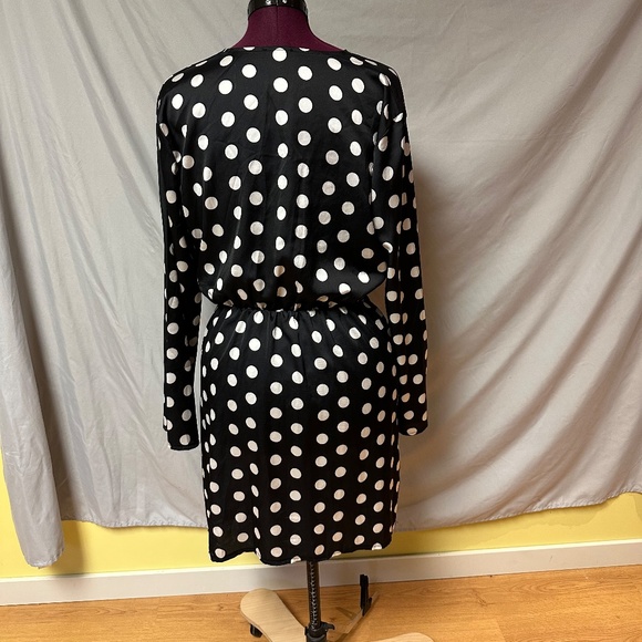 Nasty Gal Black and White Polka Dot Midi Dress - Picture 5 of 9